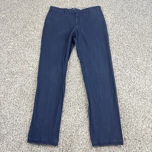 INCOTEX Pants Mens 31x30 Navy Cotton Chinos Slowear Summer Casual